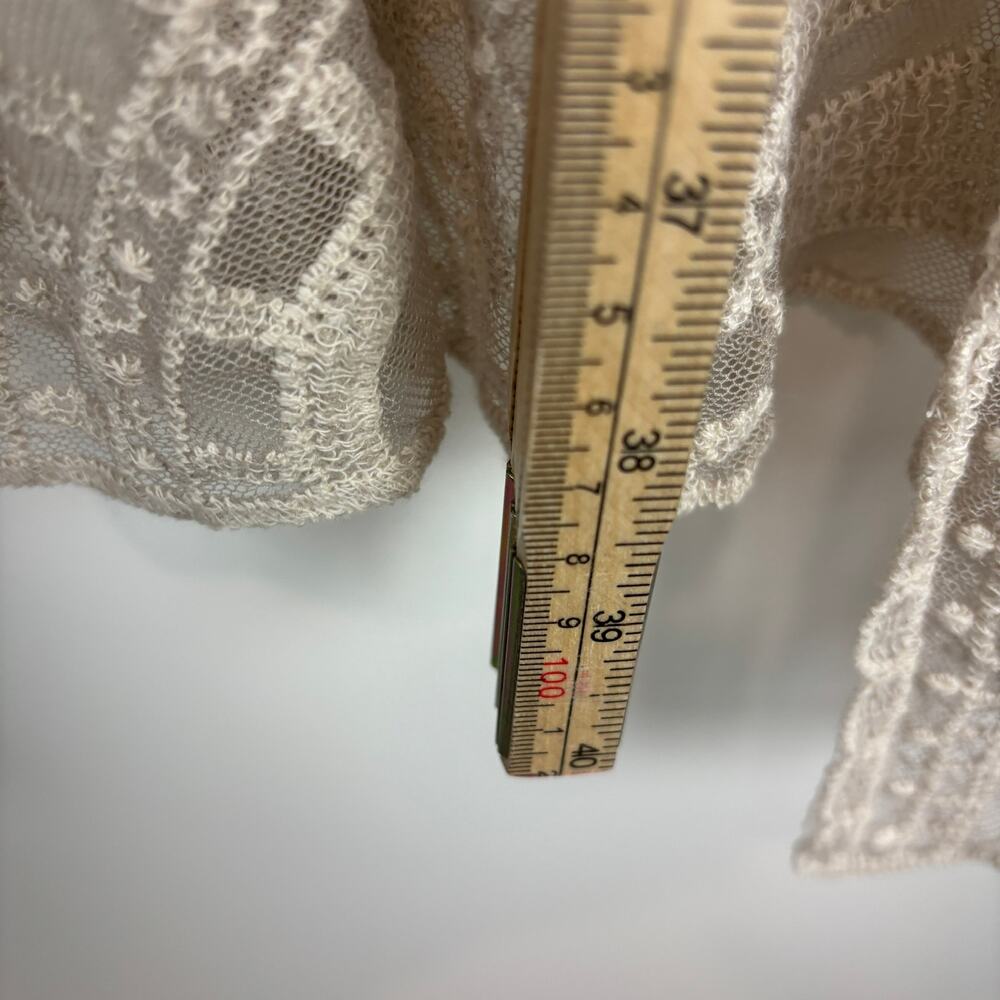 Rebellion Again White Lace Kimono Coverup - Size M Boho whimsical Bridal - Picture 7 of 8